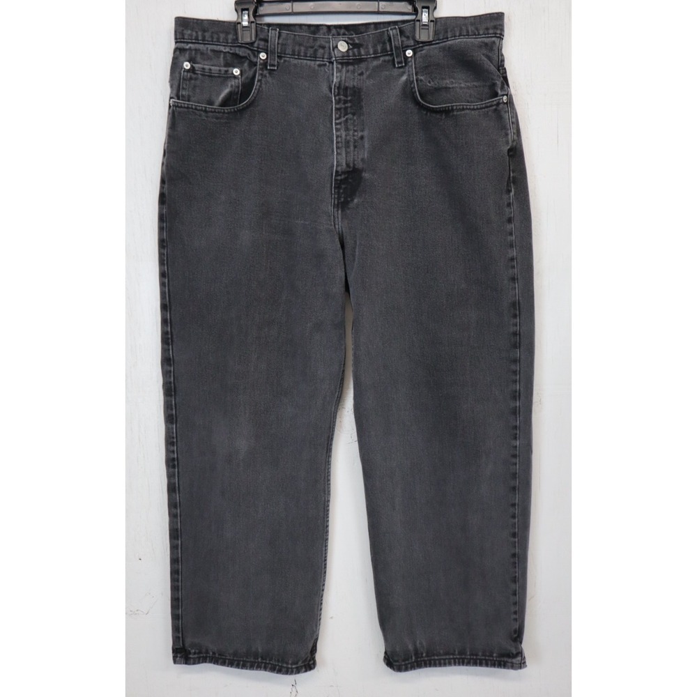 Mens Polo Ralph Lauren Banner Loose Straight Jeans Gray Size 38x30 Denim Pants